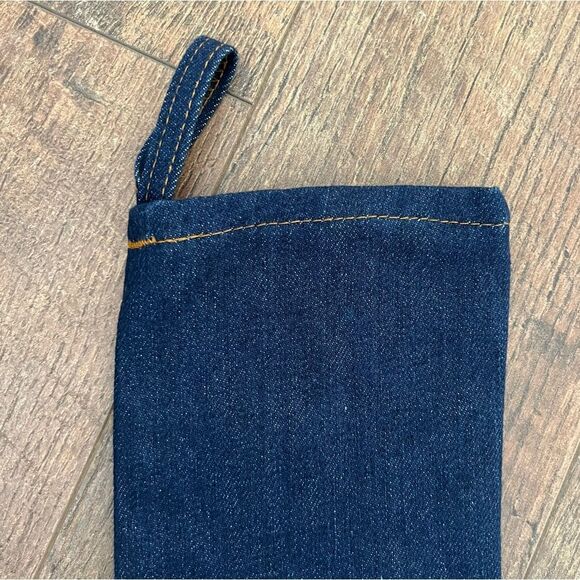 RARE Vintage 70s Levi’s Denim Jean Christmas Stocking Sock Indigo Blue USA - Picture 6 of 13